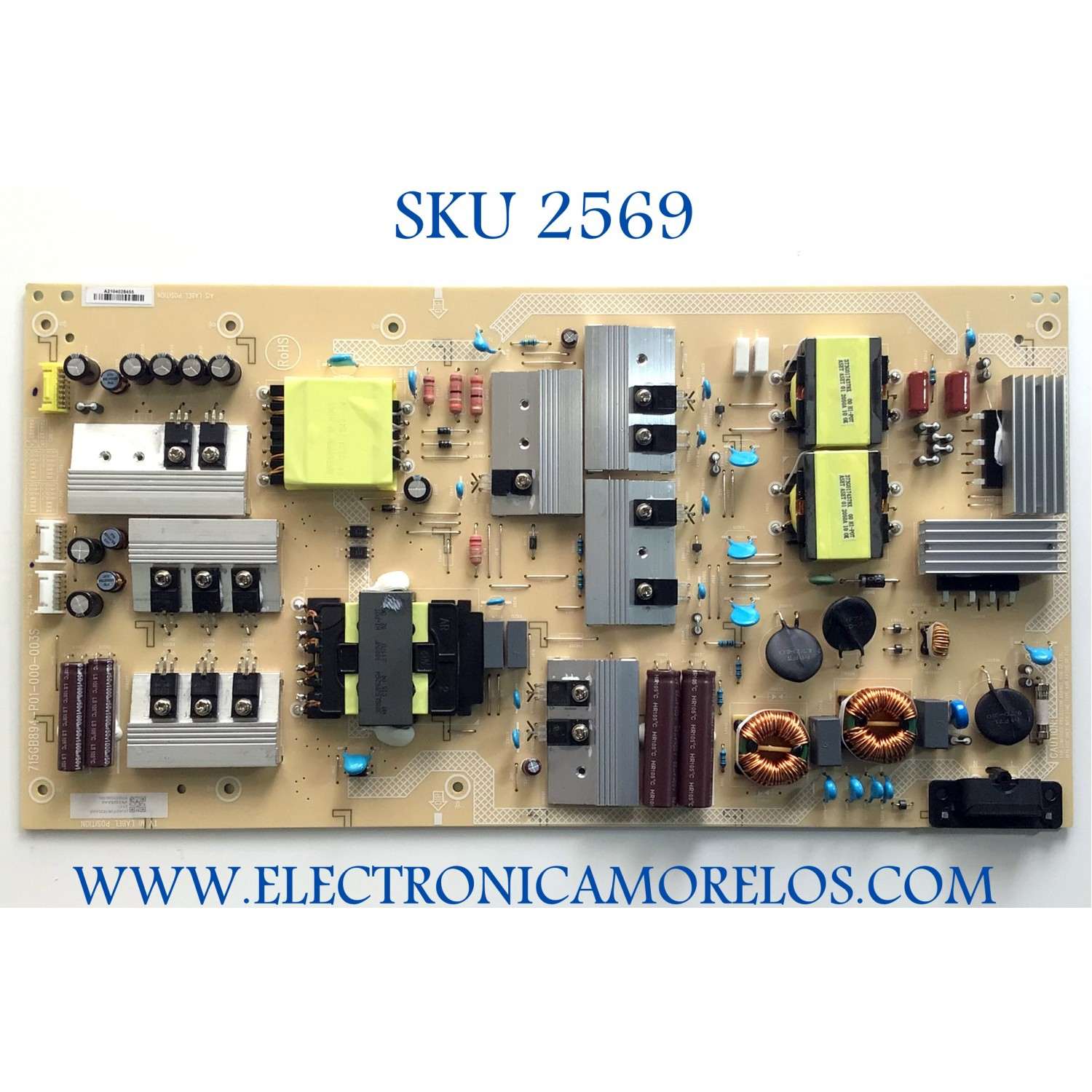 FUENTE DE PODER PARA TV VIZIO QLED / NUMERO DE PARTE ADTVK1828AA8 / 715GB894-P01-000-003S / PANEL'S TPT650WR-QVN07.U REV:S403A / TPT650WR-QVN07.U REV:S403L / MODELOS P65Q9-J01 / P65Q9-J01 LTMWH6KX / P65Q9-J01 LTYWH6KX
